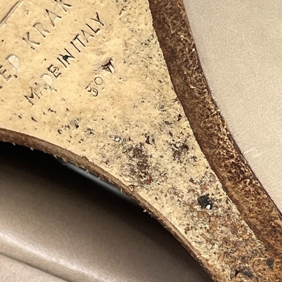 Reed Krakoff Leather Suede Lace-Up Gray Black Wedge Booties Sz 39/8.5 - Picture 14 of 15